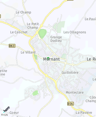 Plan d'accés Mairie de MORNANT