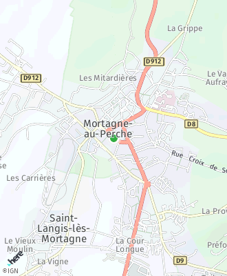 Plan d'accés Mairie de MORTAGNE AU PERCHE