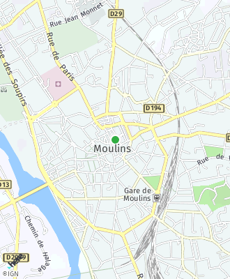 Plan d'accés Mairie de MOULINS
