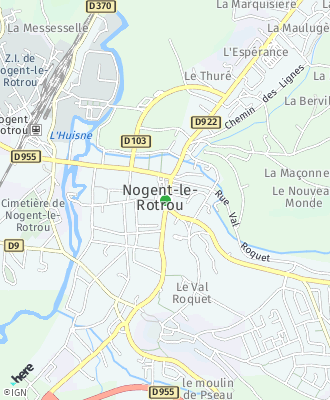 Plan d'accés Mairie de NOGENT LE ROTROU (Police Municipale)