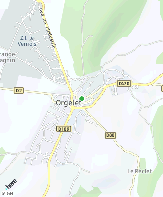 Plan d'accés Mairie de ORGELET