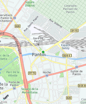 Plan d'accés Mairie de PANTIN