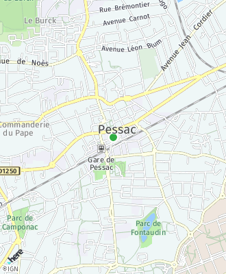 Plan d'accés Mairie de PESSAC