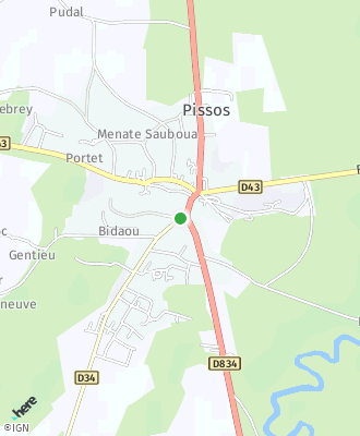 Plan d'accés Mairie de PISSOS