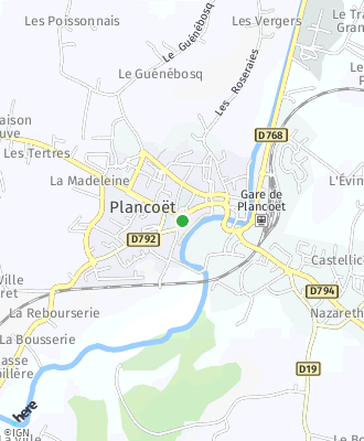 Plan d'accés Mairie de PLANCOET