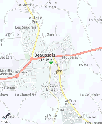 Plan d'accés Mairie de Beaussais-sur-Mer