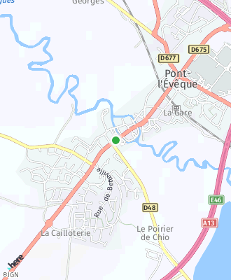 Plan d'accés Mairie de PONT L'EVEQUE