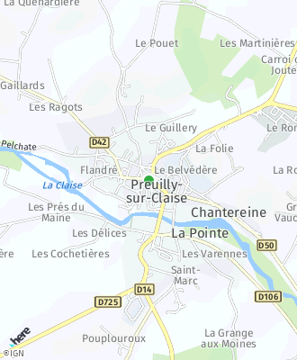 Plan d'accés Mairie de Preuilly-sur-Claise
