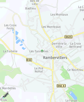 Plan d'accés Mairie de RAMBERVILLERS (Police Municipale)