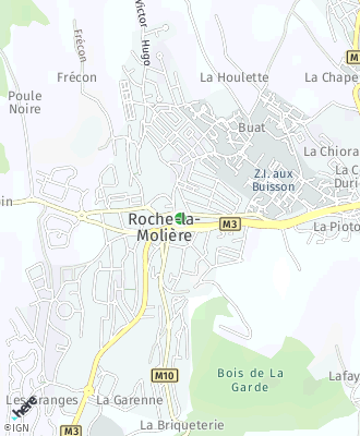 Plan d'accés Mairie de ROCHE LA MOLIERE