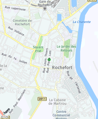 Plan d'accés Mairie de ROCHEFORT
