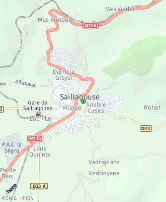 Plan d'accés Mairie de SAILLAGOUSE