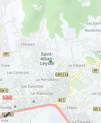Plan d'accés Mairie de SAINT ALBAN LEYSSE