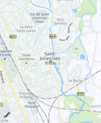 Plan d'accés Mairie de SAINT JULIEN LES VILLAS