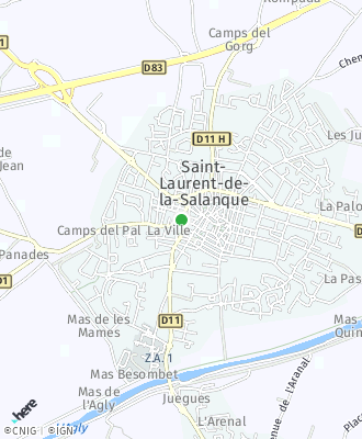 Plan d'accés Mairie de SAINT LAURENT DE LA SALANQUE
