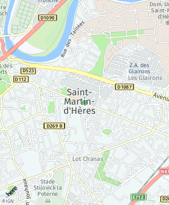 Plan d'accés Mairie de SAINT MARTIN D'HERES