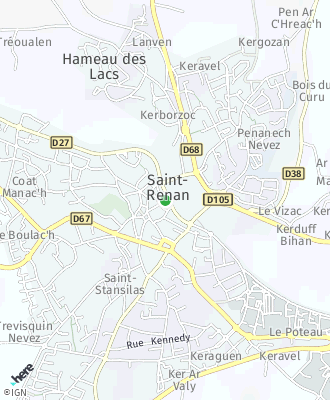 Plan d'accés Mairie de SAINT RENAN