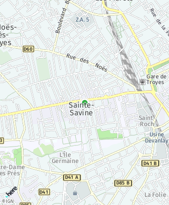 Plan d'accés Mairie de SAINTE SAVINE