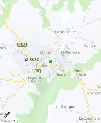Plan d'accés Mairie de SAISSAC