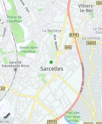 Plan d'accés Mairie de SARCELLES