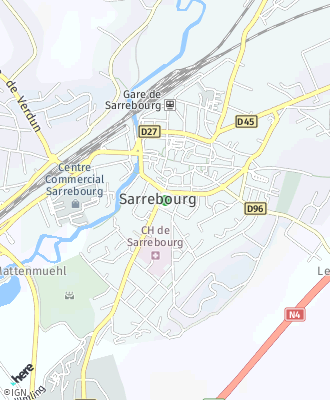 Plan d'accés Mairie de SARREBOURG