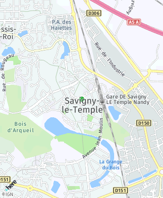 Plan d'accés Mairie de SAVIGNY LE TEMPLE