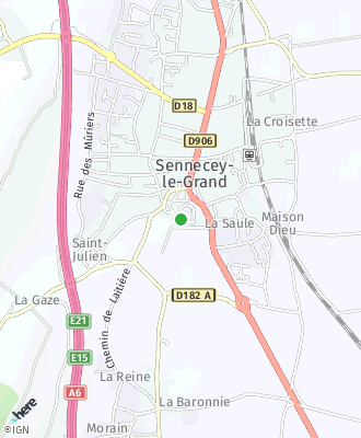 Plan d'accés Mairie de SENNECEY LE GRAND