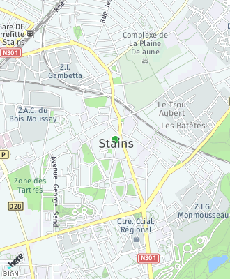 Plan d'accés Mairie de STAINS