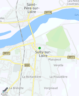 Plan d'accés Mairie de SULLY SUR LOIRE