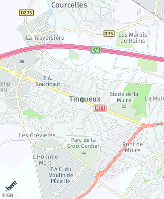 Plan d'accés Mairie de TINQUEUX