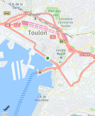 Plan d'accés Mairie de TOULON
