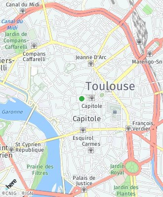 Plan d'accés Mairie de TOULOUSE