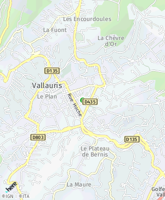 Plan d'accés Mairie de VALLAURIS