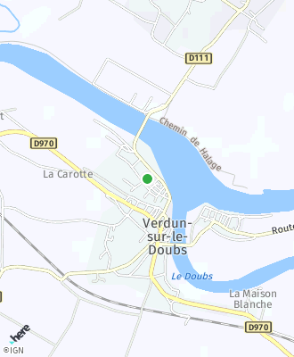 Plan d'accés Mairie de VERDUN SUR LE DOUBS