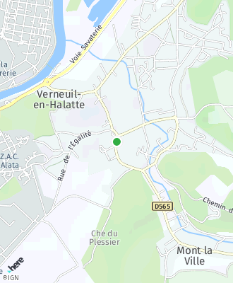 Plan d'accés Mairie de VERNEUIL EN HALATTE