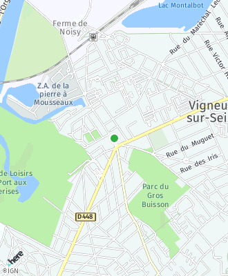 Plan d'accés Mairie de VIGNEUX-SUR-SEINE
