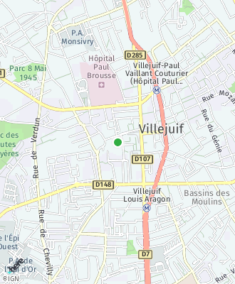 Plan d'accés Mairie de VILLEJUIF