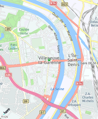 Plan d'accés Mairie de VILLENEUVE-LA-GARENNE