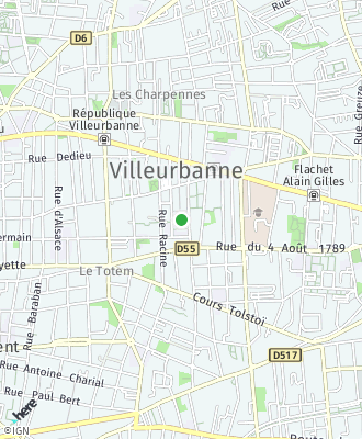 Plan d'accés Mairie de VILLEURBANNE