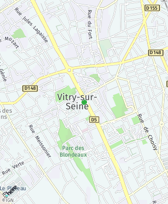 Plan d'accés Mairie de VITRY SUR SEINE