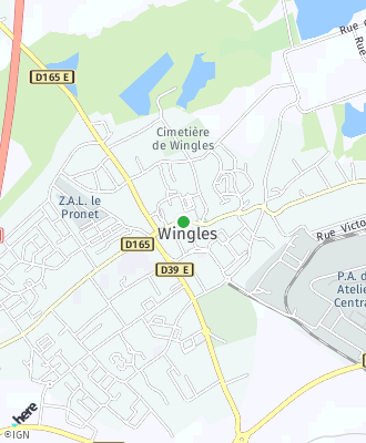 Plan d'accés Mairie de WINGLES