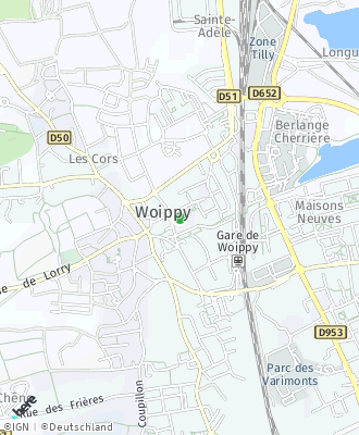 Plan d'accés Mairie de WOIPPY